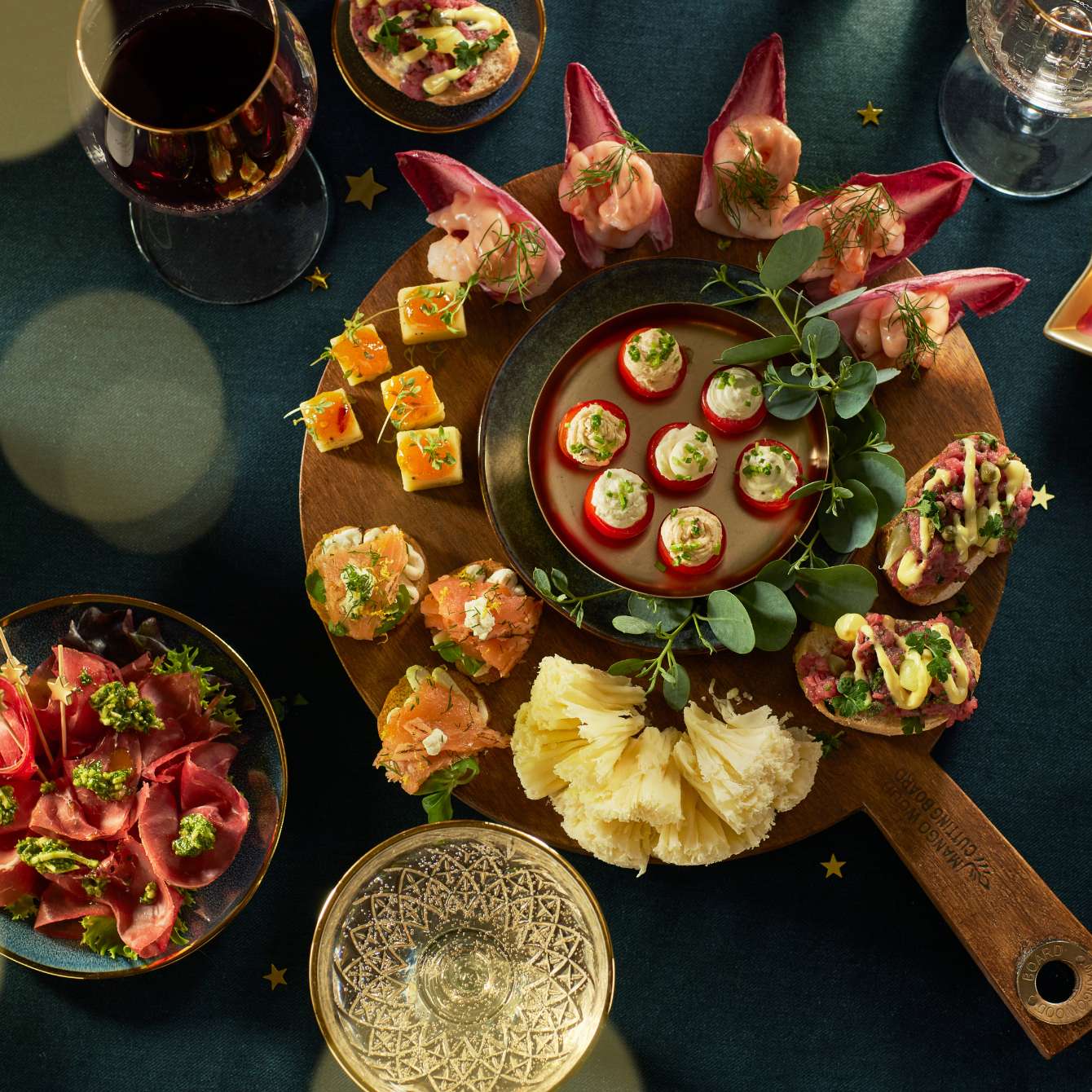 Roodlofschuitje met garnalen en cocktailsaus