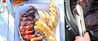 Spareribs met watermeloen
