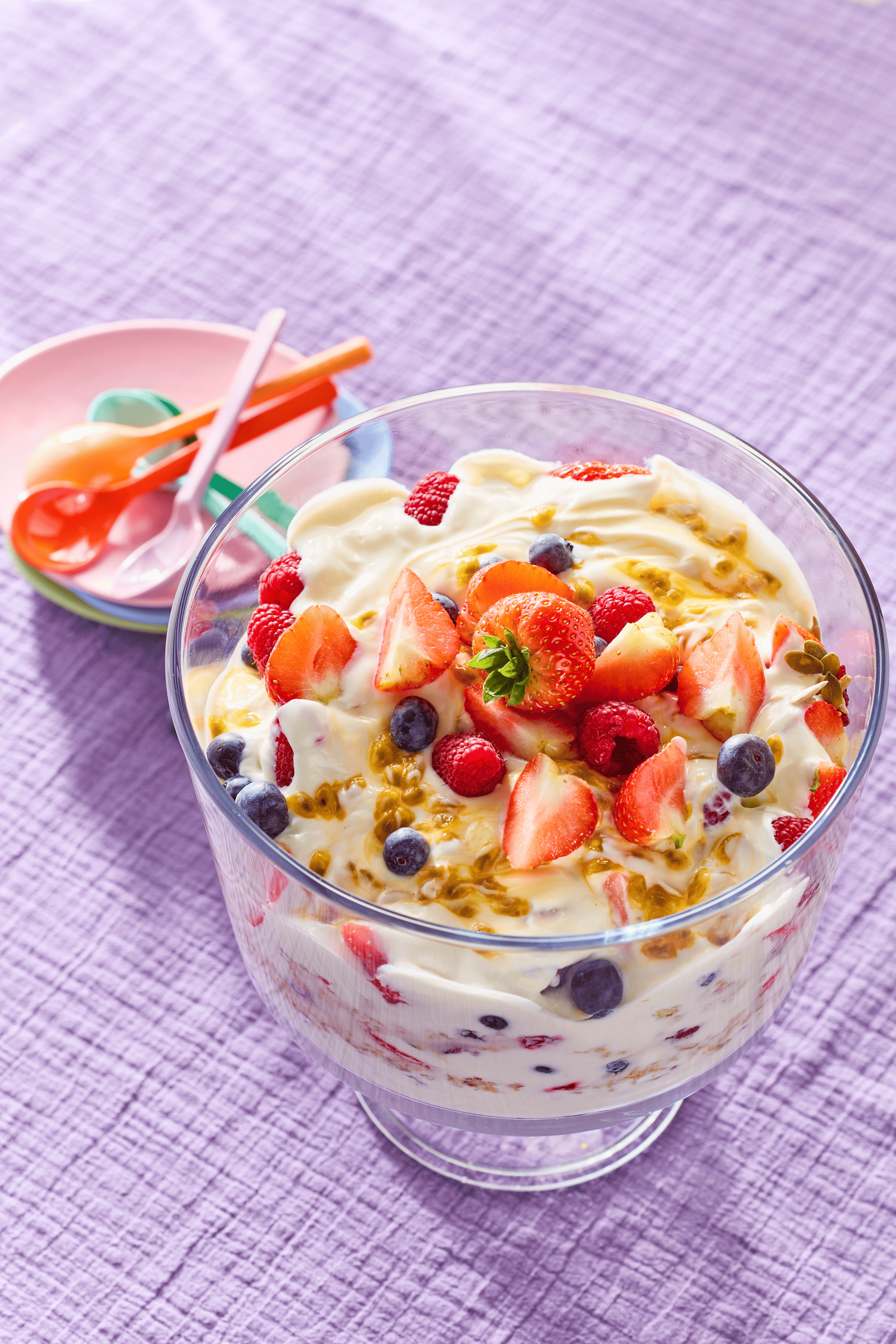 Feestelijke ontbijttrifle