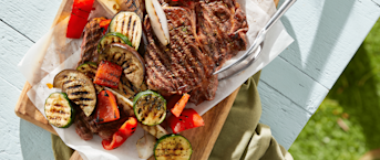 Ribroast met gegrilde groente