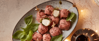 Rosbief bonbons met mozzarella
