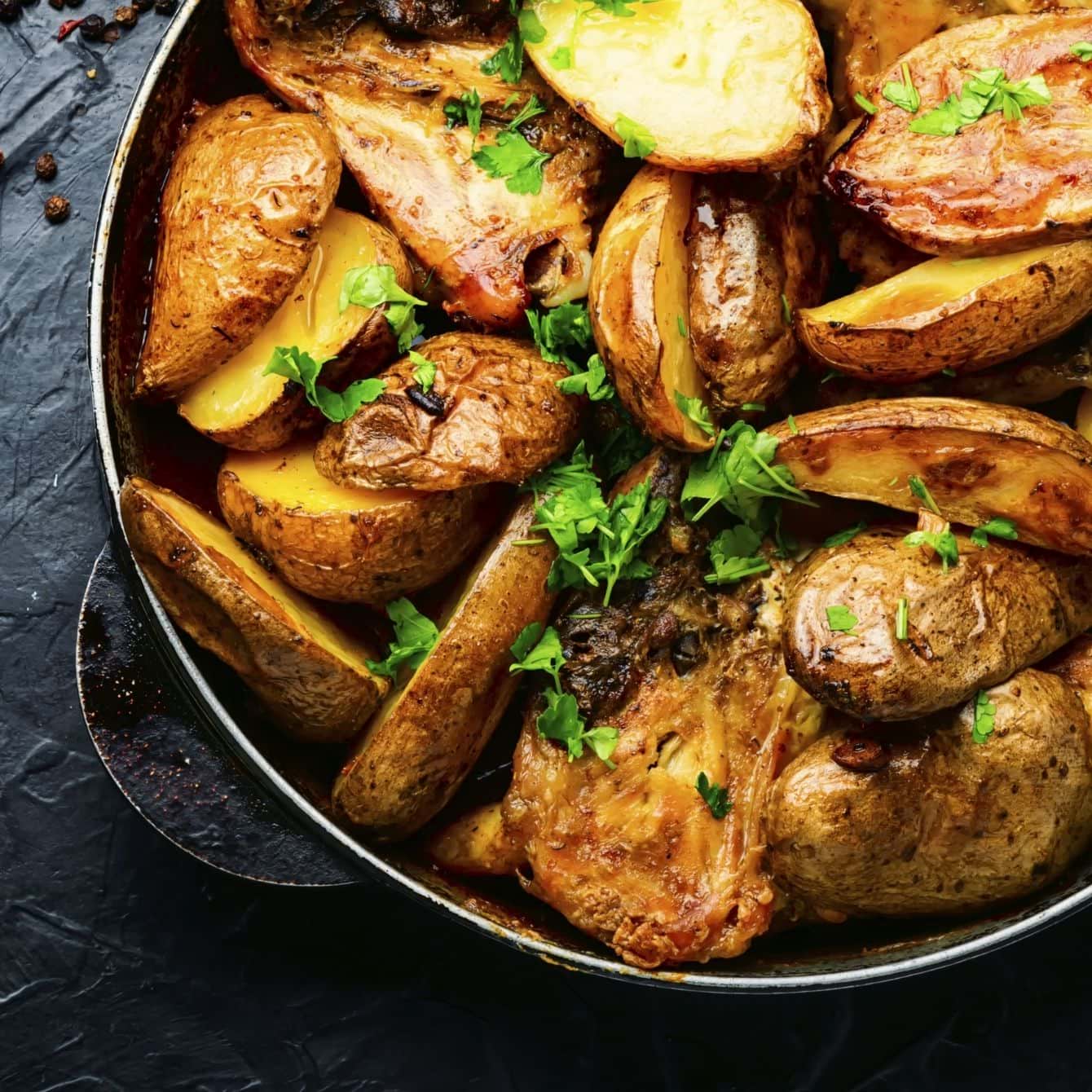 Frisse citroenkip met krieltjes uit de oven