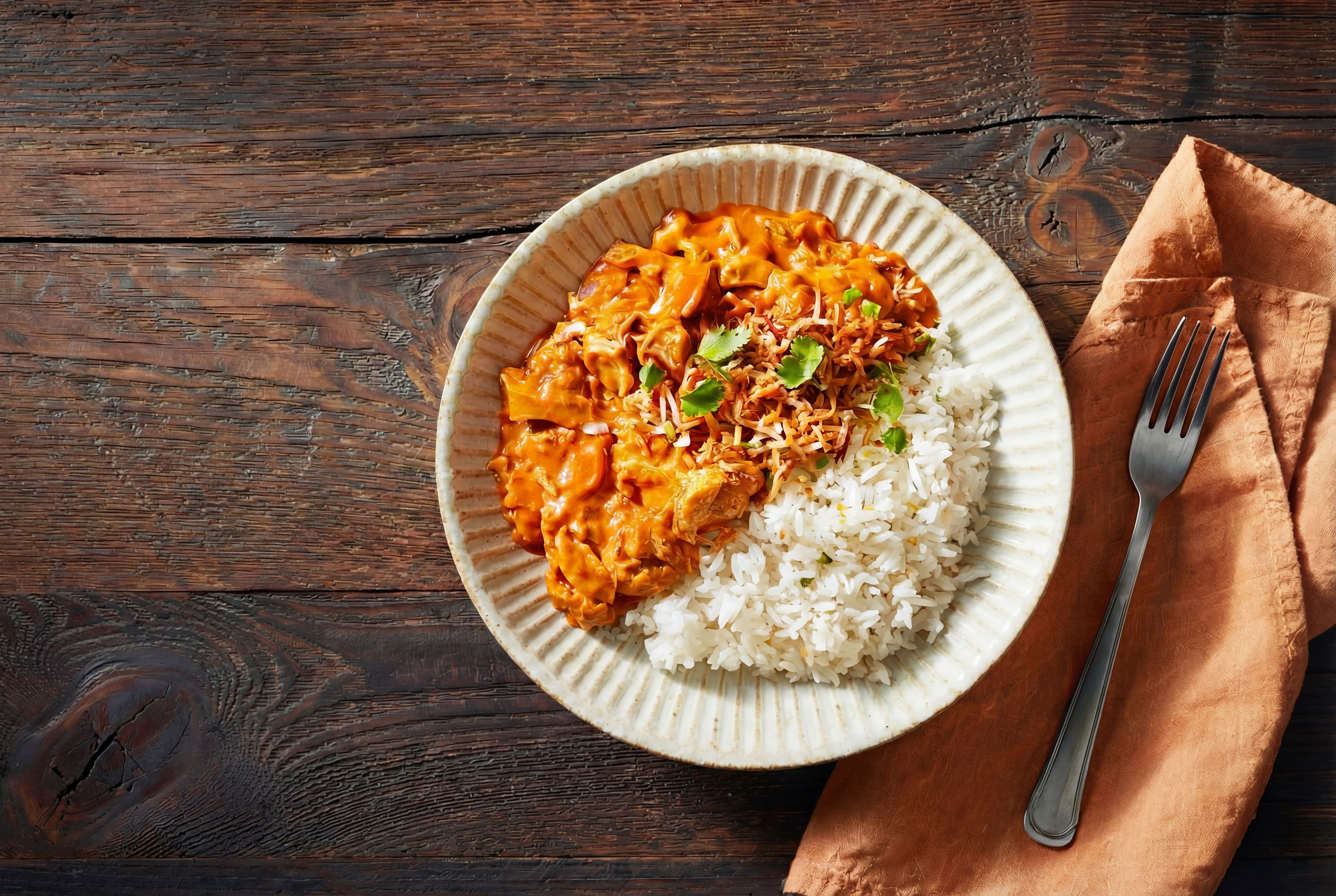 Vegan rendang van jackfruit
