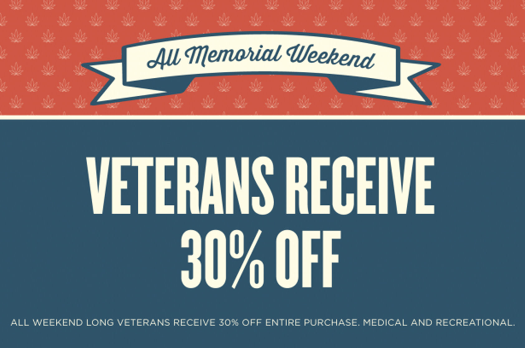 Veterans Receive 30% Off
