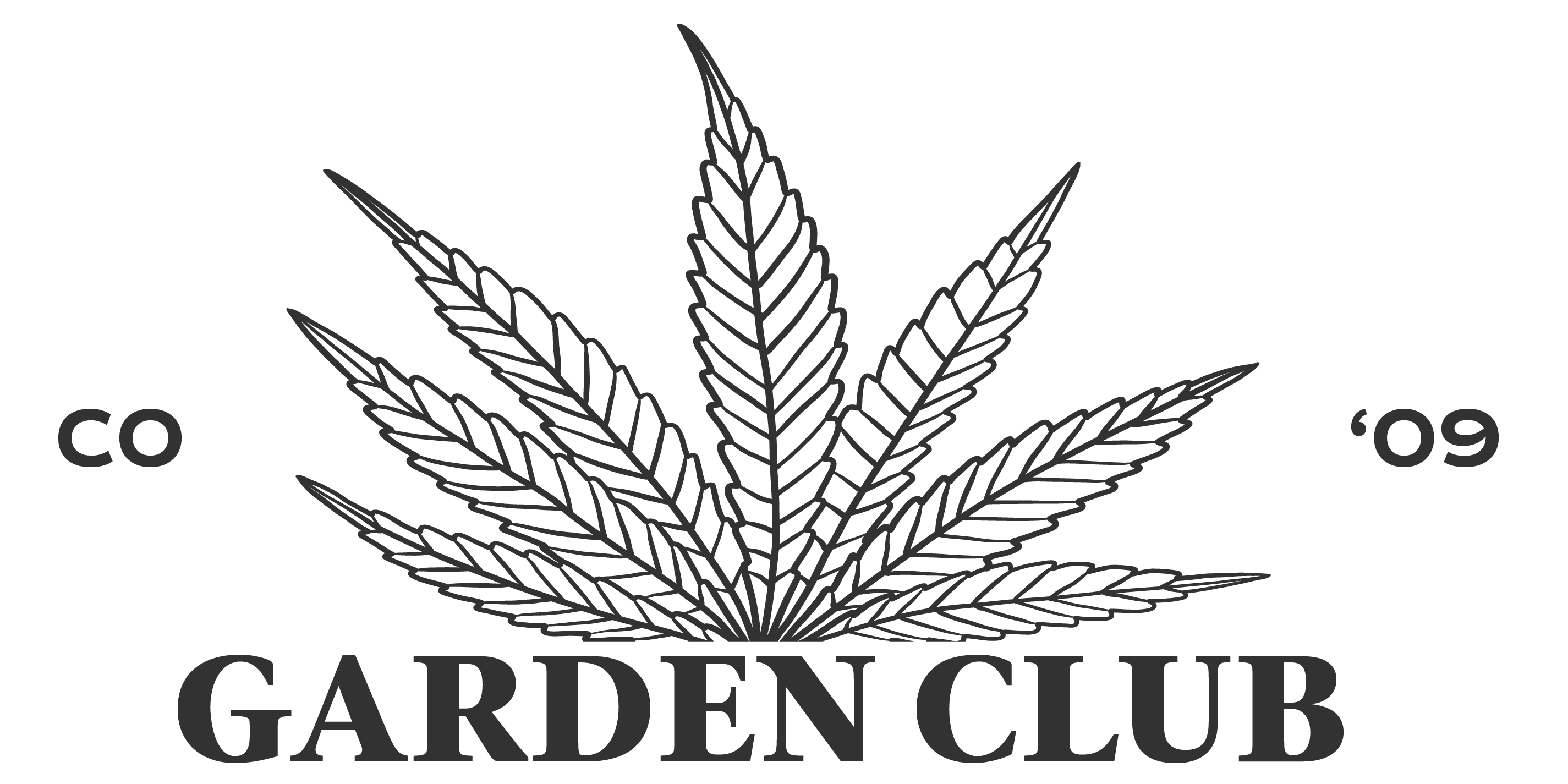 The Garden Club logo, cannabis flower, established 2009