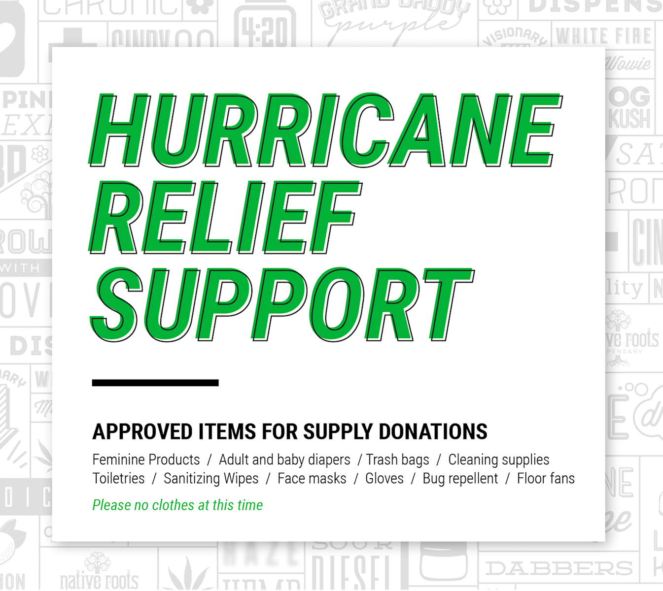 Hurricane Relief Support