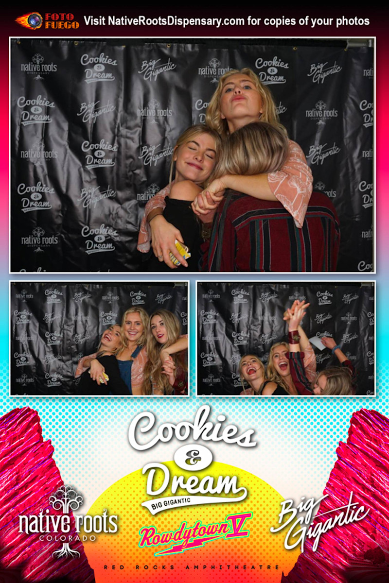 Image of Girls at the Native Roots Dispensary Big Gigantic Concert at Red Rocks in Denver Colorado