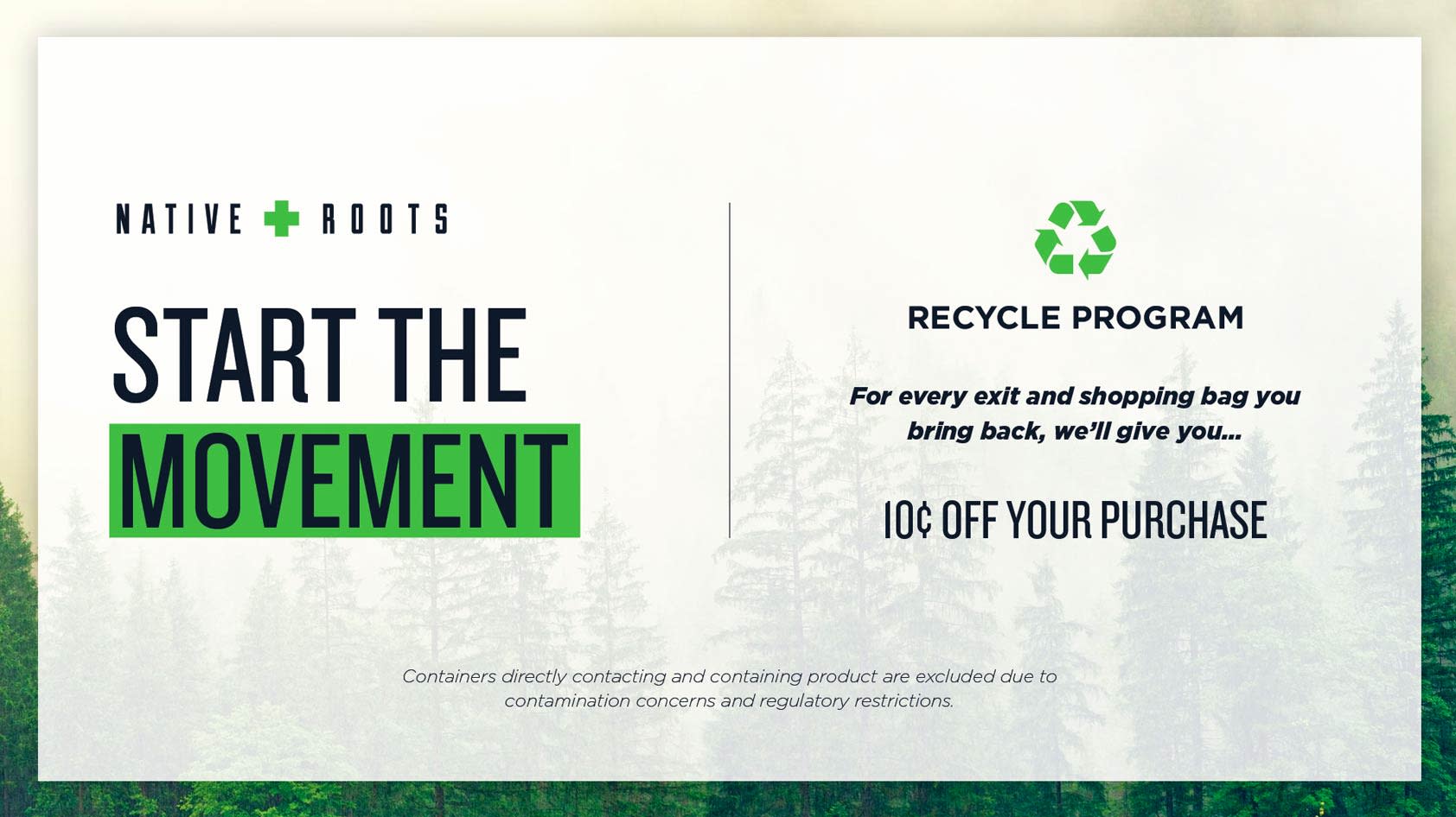 Native Roots Dispensary Recycle Program
