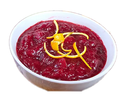 Image of infused orange- craberry sauce for Danksgiving