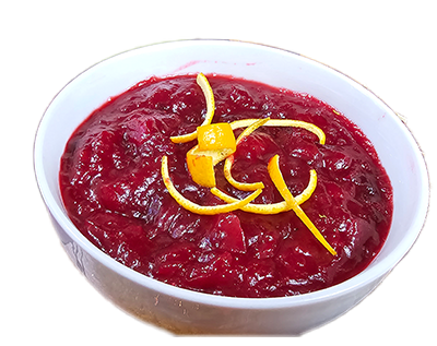 Image of infused orange- craberry sauce for Danksgiving