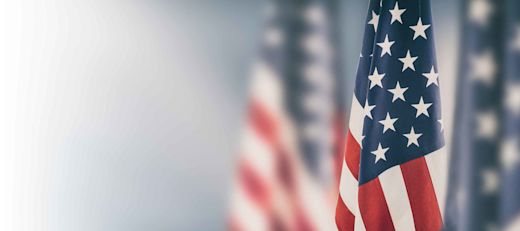 Close up of American flag