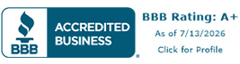 BBB Accredited Business Rating: A plus
