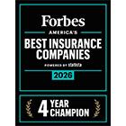 Forbes US Insurance 2026 4YR Champ Square Logo