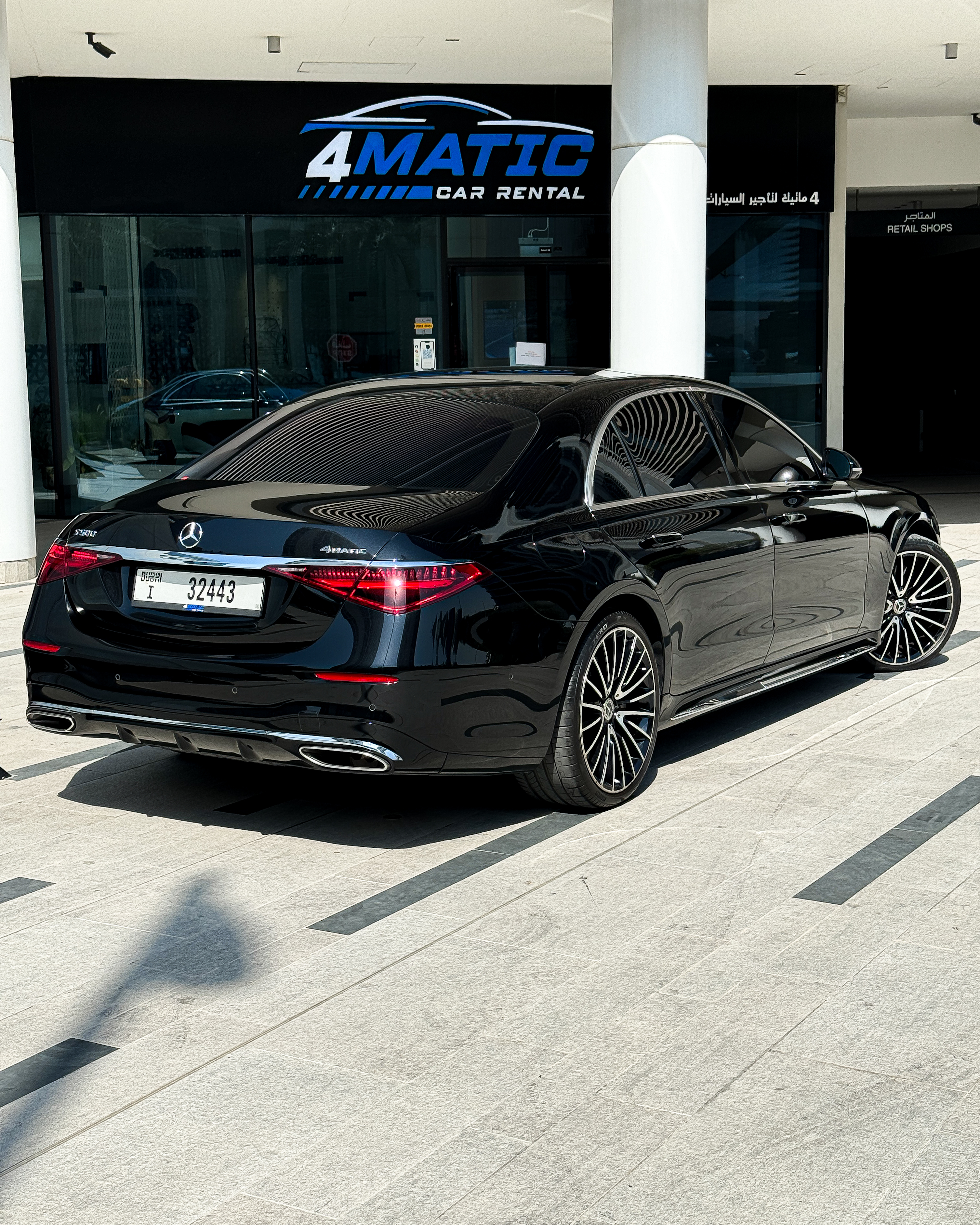 Mercedes S500 Black 2022 2022 for rent in Dubai — thumbnail 2