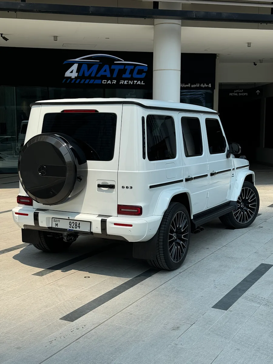 2025 Mercedes-AMG G63 White 2025 for rent in Dubai โ photo 2 of 3