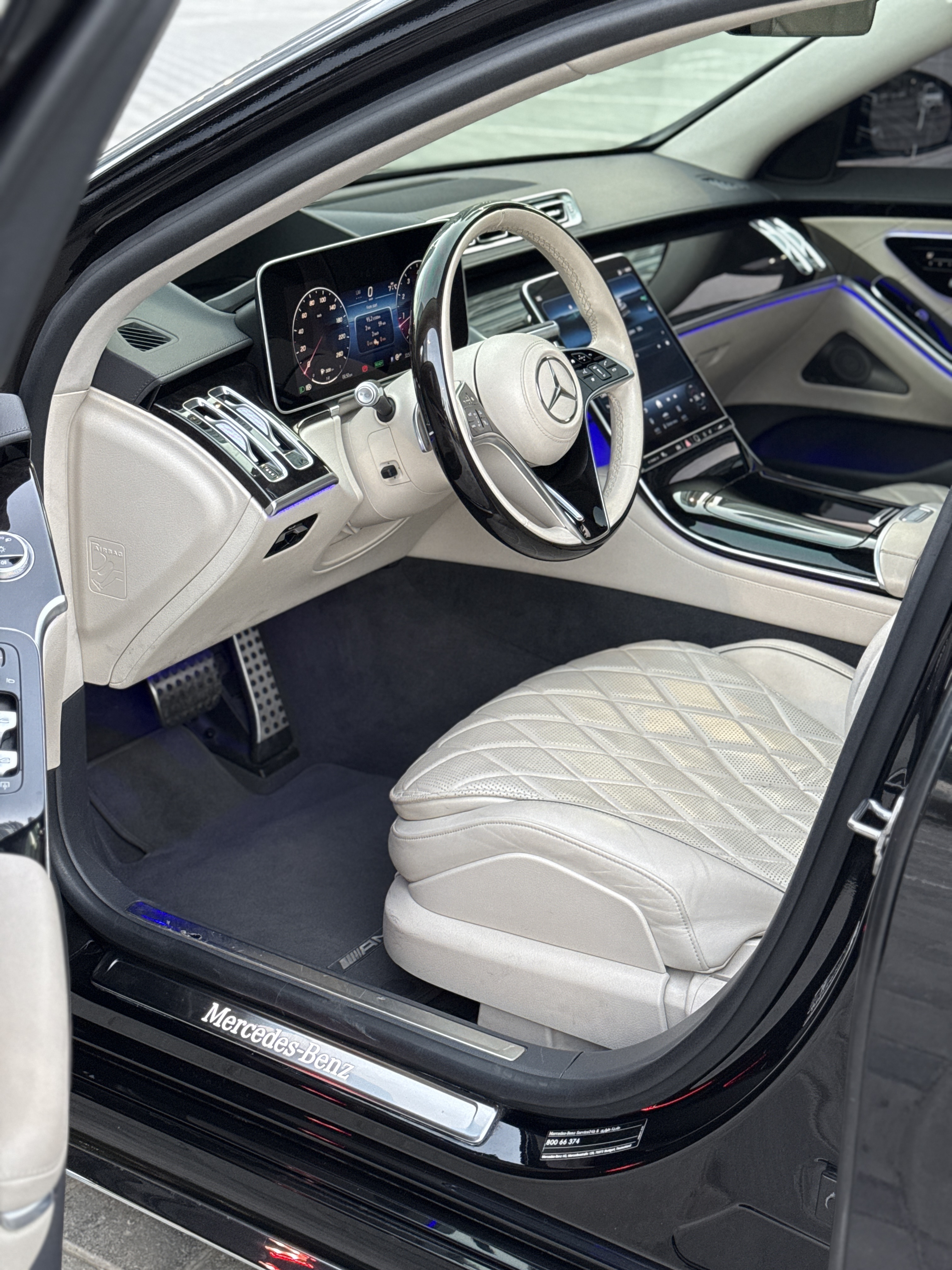 Mercedes S500 Black 2022 2022 for rent in Dubai — thumbnail 7
