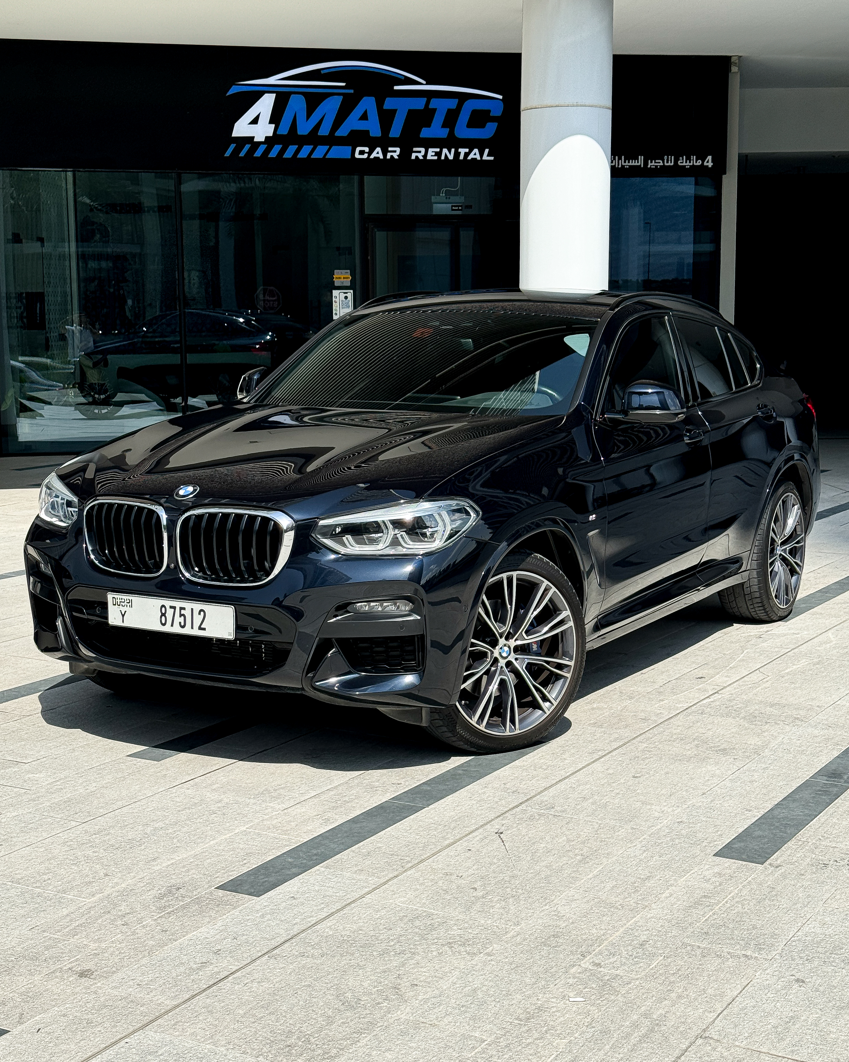 BMW X4 Dark Blue 2021 2021 for rent in Dubai — thumbnail 1