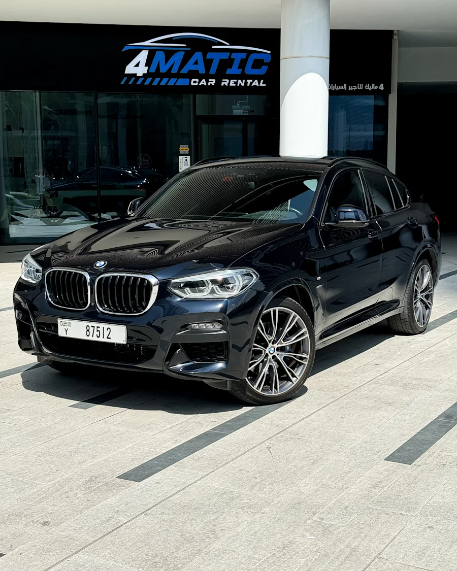 BMW X4 Dark Blue 2021 2021 for rent in Dubai — photo 1 of 3