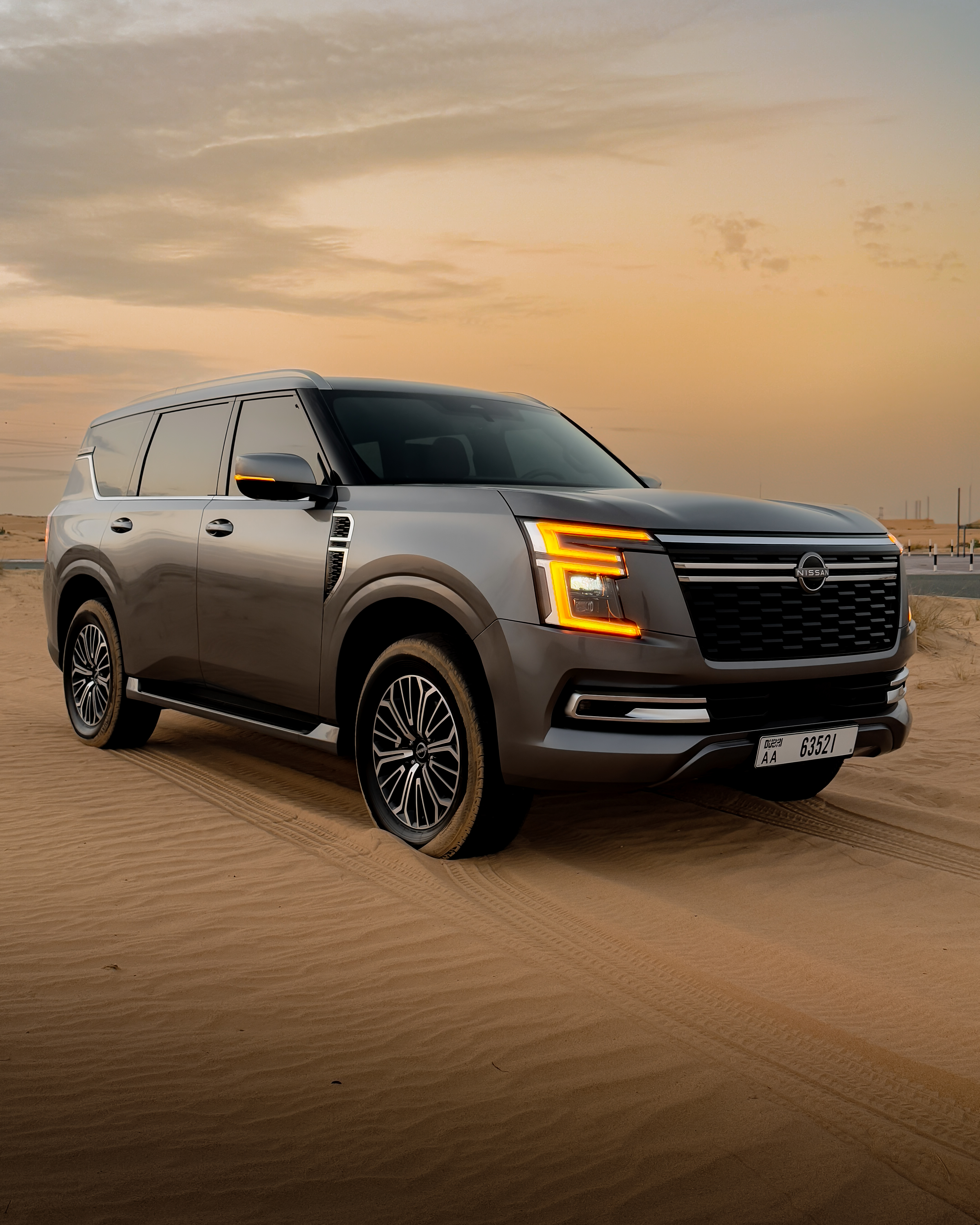 Nissan Patrol Platinum Grey 2025 2025 for rent in Dubai — thumbnail 1