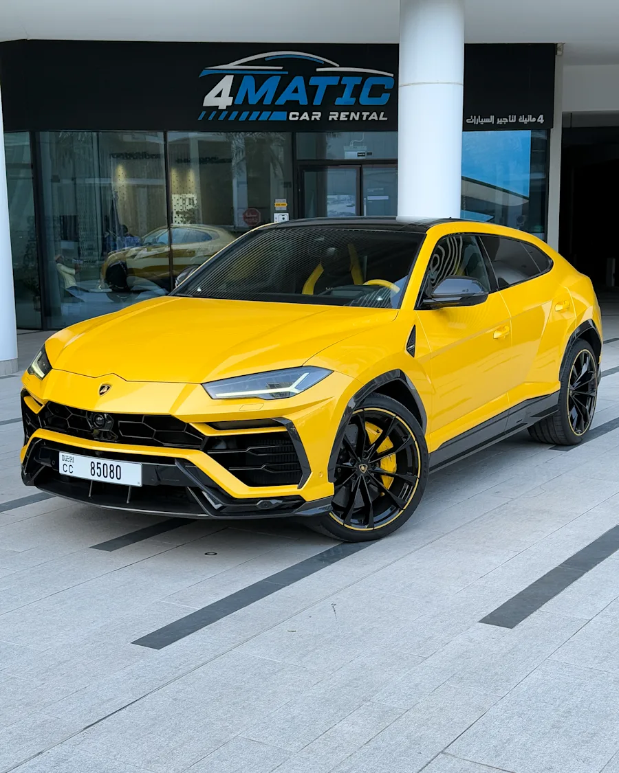 Lamborghini Urus Yellow 2021 2021 for rent in Dubai — photo 1 of 10
