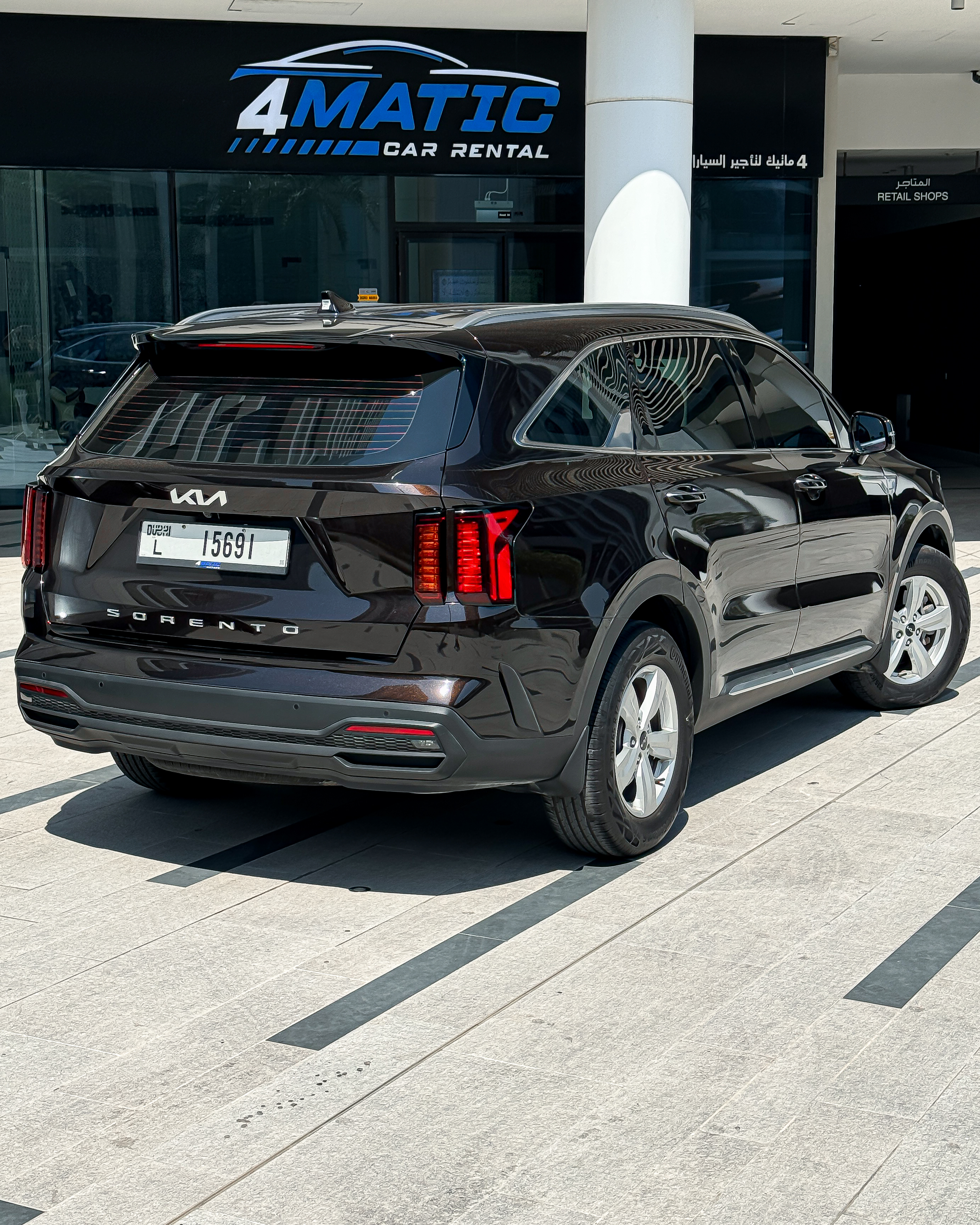 2022 Kia Sorento Black 2022 for rent in Dubai — thumbnail 2