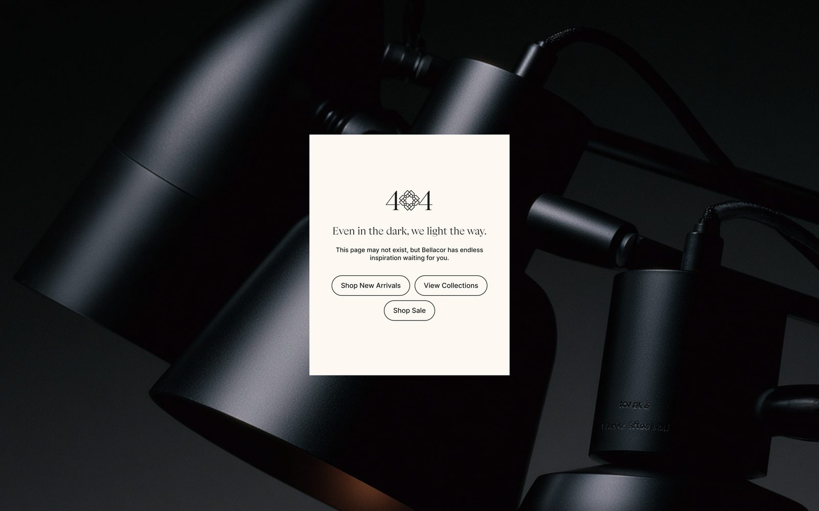 The Bellacor 404 page