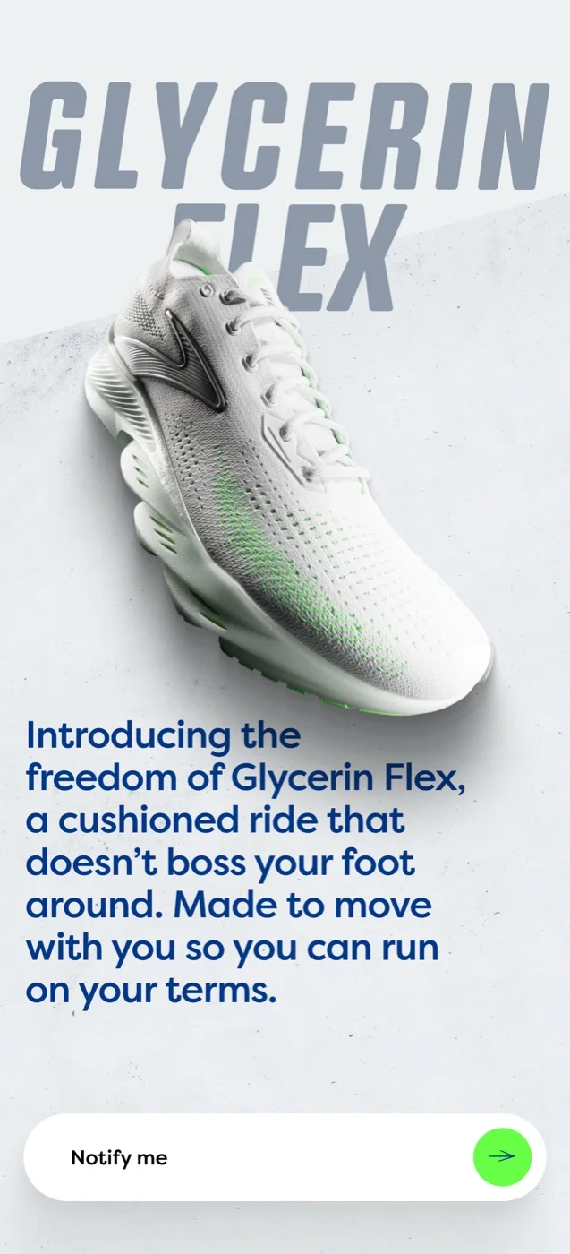 Introducing the freedom of Glycerin Flex — the notify-me page on mobile