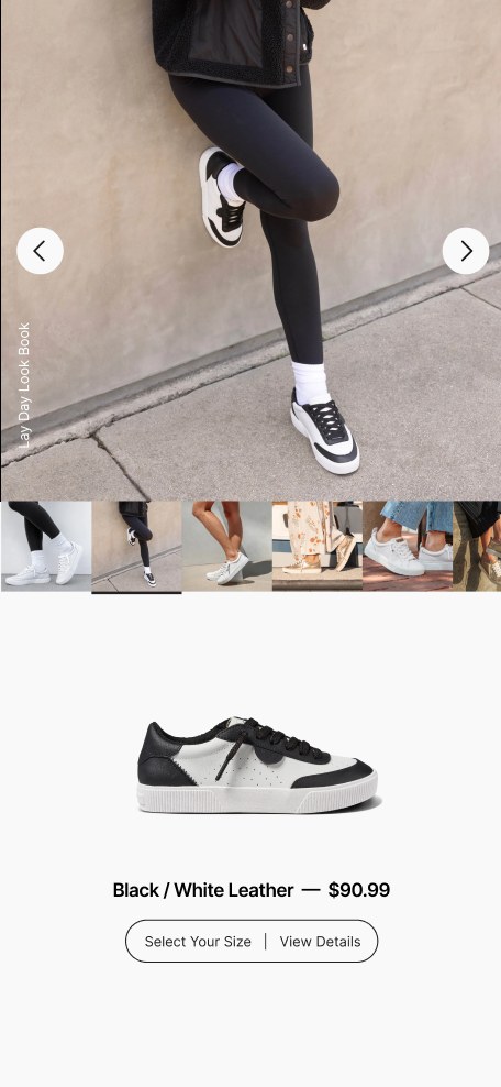 Black/white leather sneaker