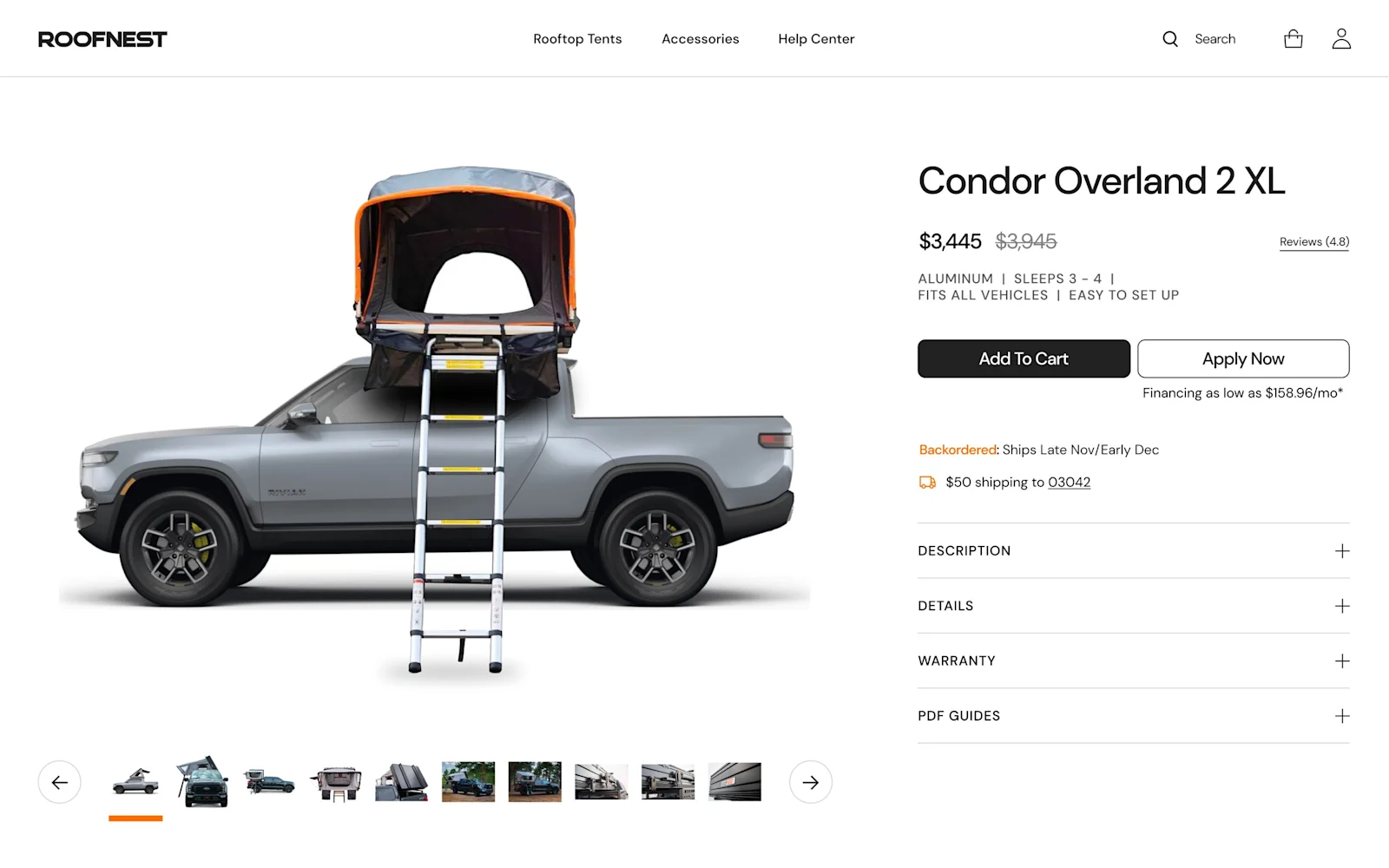 Condor Overland 2 XL product page