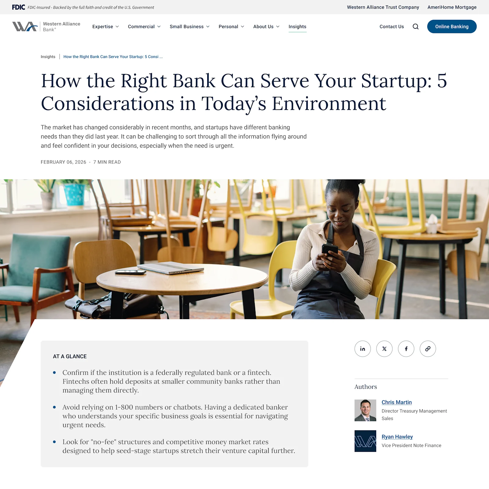 Western Alliance insights article