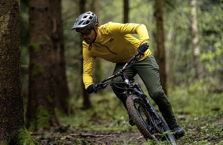 Black Tall Mountain Bike Pants for Men, Trail-Ready