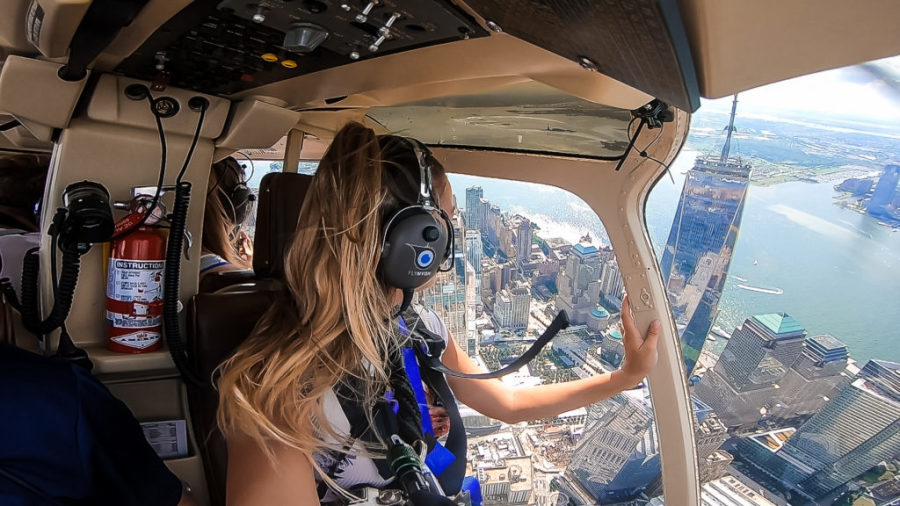 Helicopter Ride Over New York City with FlyNYON covers the World Trade Center, Statue of Liberty, and Brooklyn Bridge. 