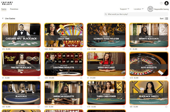Caesars Palace West Virginia Screenshot 3