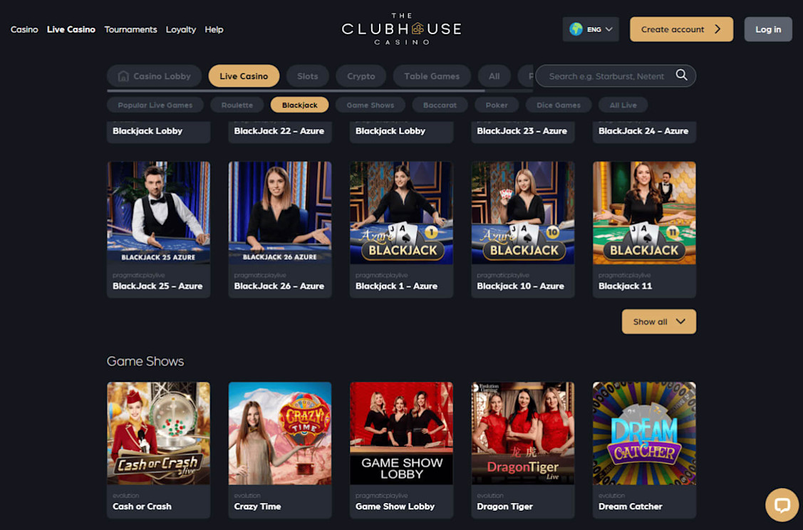 Clubhouse Casino Screenshot 5