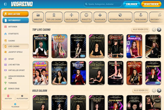Live Casino Lobby