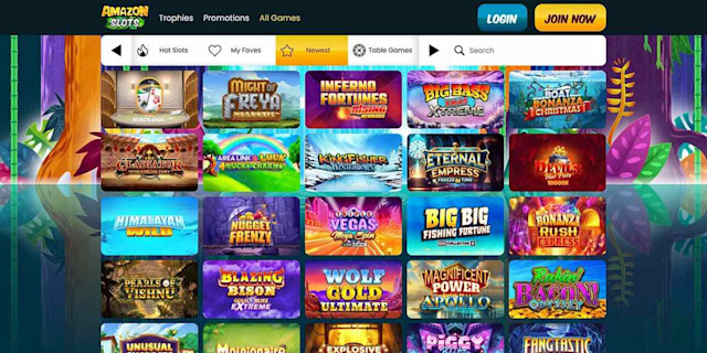 A showcase of the newest slots games available at Amazon slots