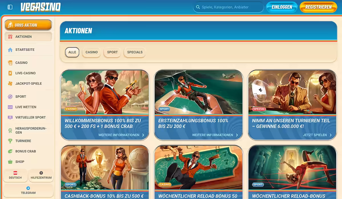Vegasino Bonusangebote
