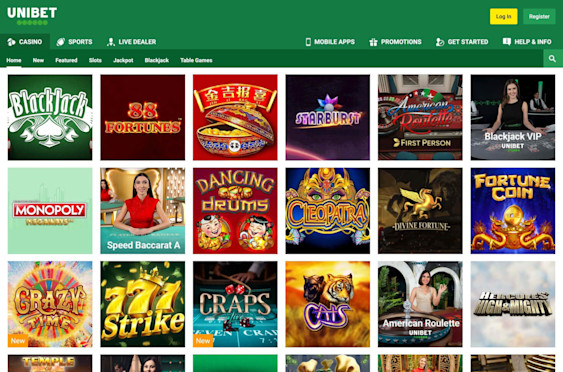 Unibet Homepage
