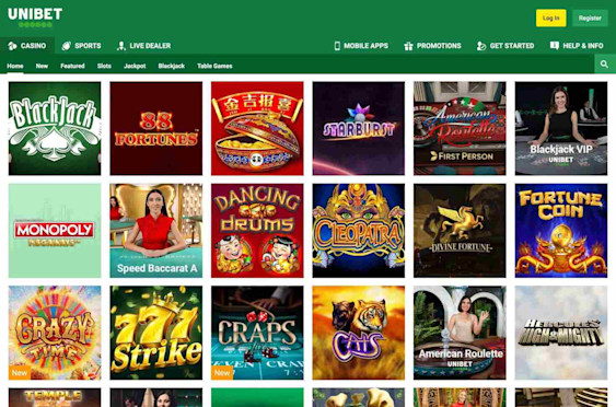 Unibet Homepage