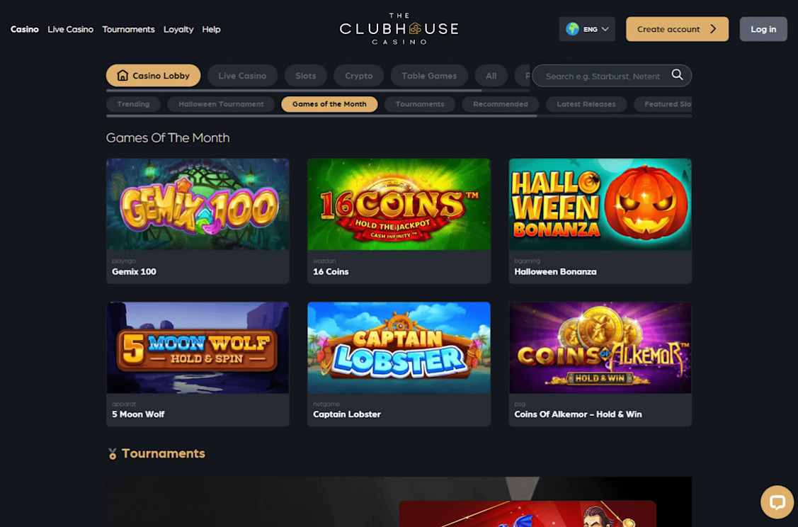 Clubhouse Casino Screenshot 2