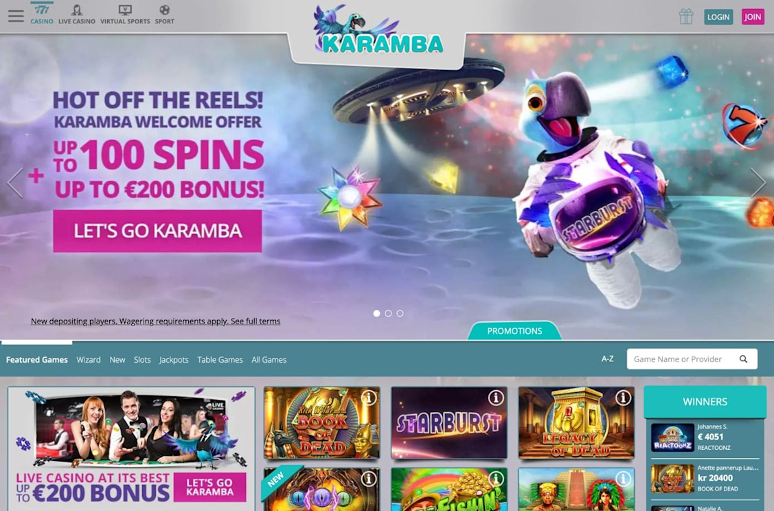 Karamba Casino screenshot 1