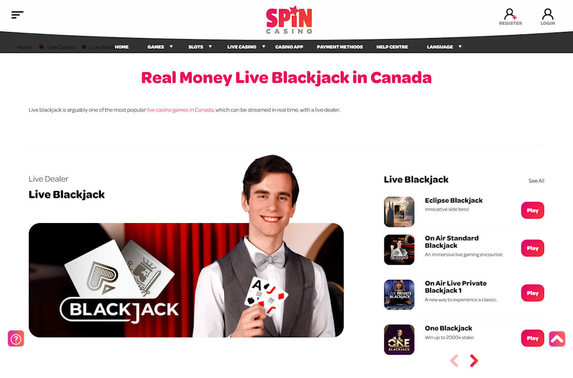 Spin Casino Screenshot 3