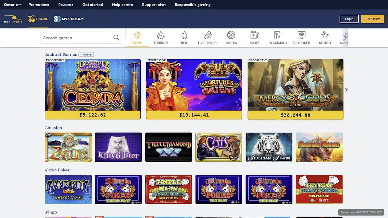 BetRivers Casino - Jackpot Games