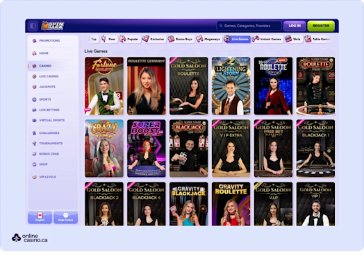 Spinbara Casino sreenshot 5