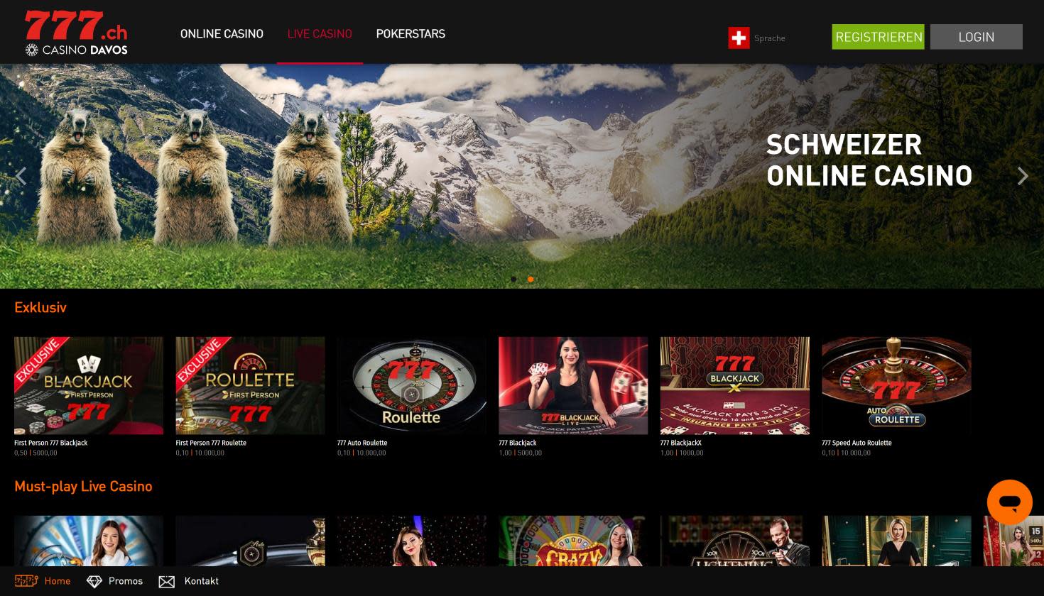 Casino777 Live Casino Spiele