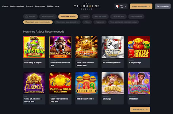 The Clubhouse Casino slots