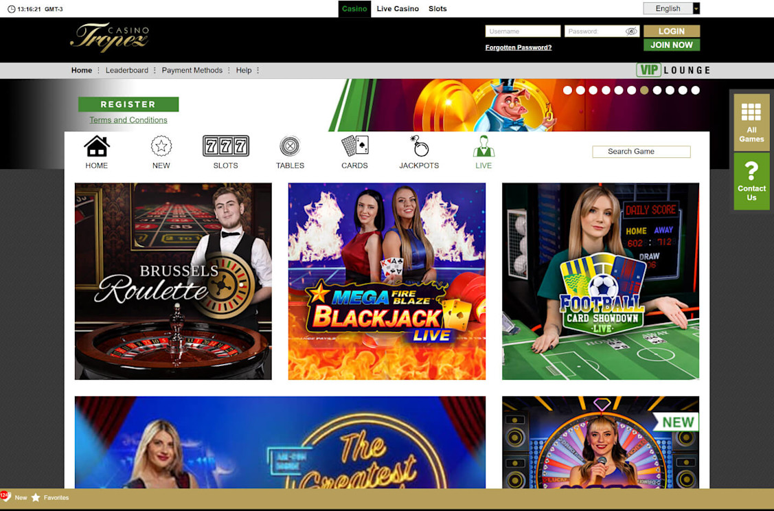 Tropez Casino Screenshot 2
