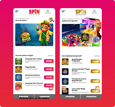 Spin Casino captures d'écran mobile