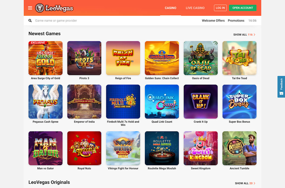 LeoVegas Screenshot 3