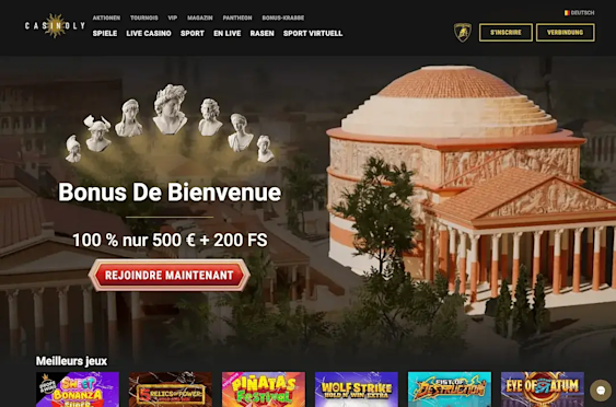 Landing page with welcome bonus